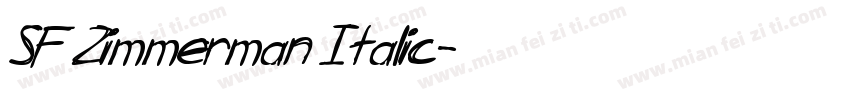 SF Zimmerman Italic字体转换